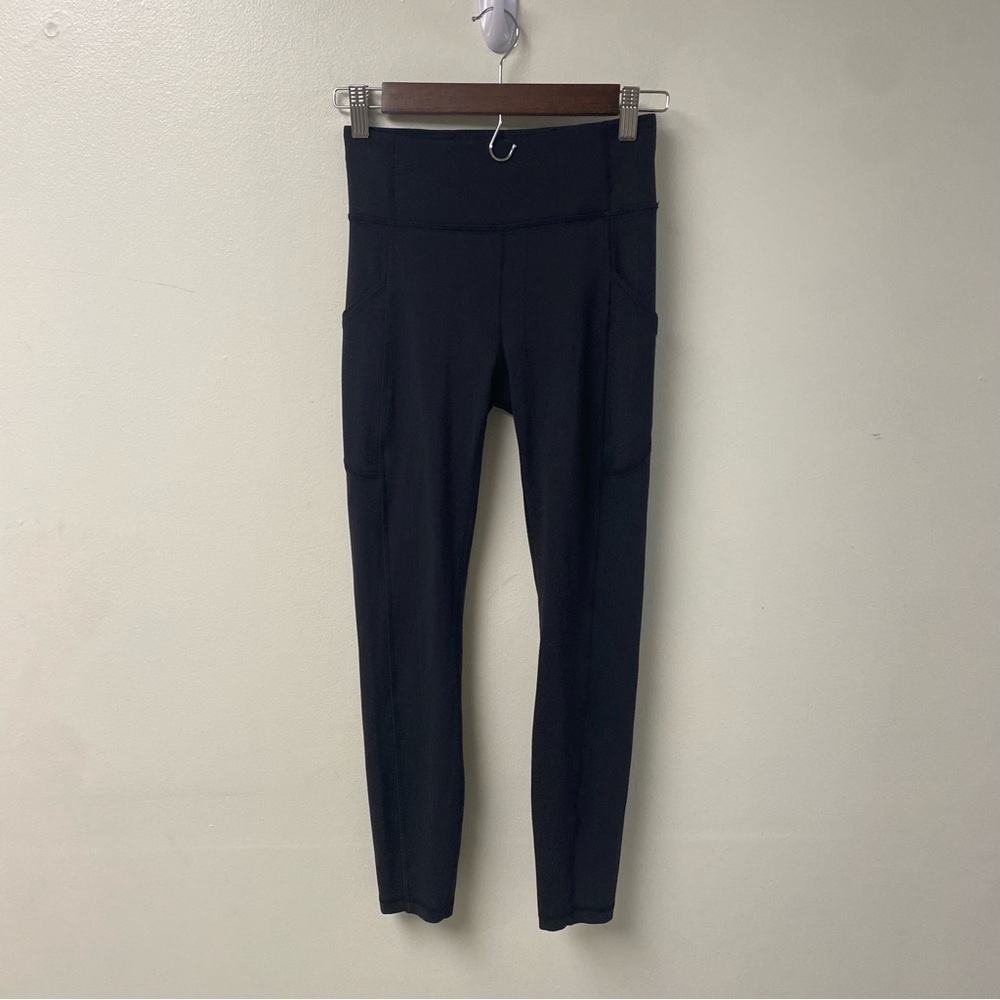 Lululemon Invigorate Black High Rise‎ Tight 25” Size 4 - Picture 3 of 7